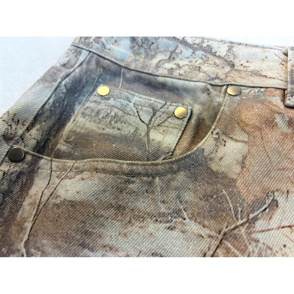 PacSun Baggy Camo Tree Denim Shorts Men's Size 38 Skater Nature Outdoor Gorpcore - Picture 6 of 12